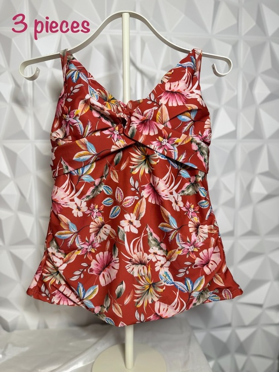 Nicole Miller Other - 👙Nicole Miller Red Floral Bikini 3 pieces